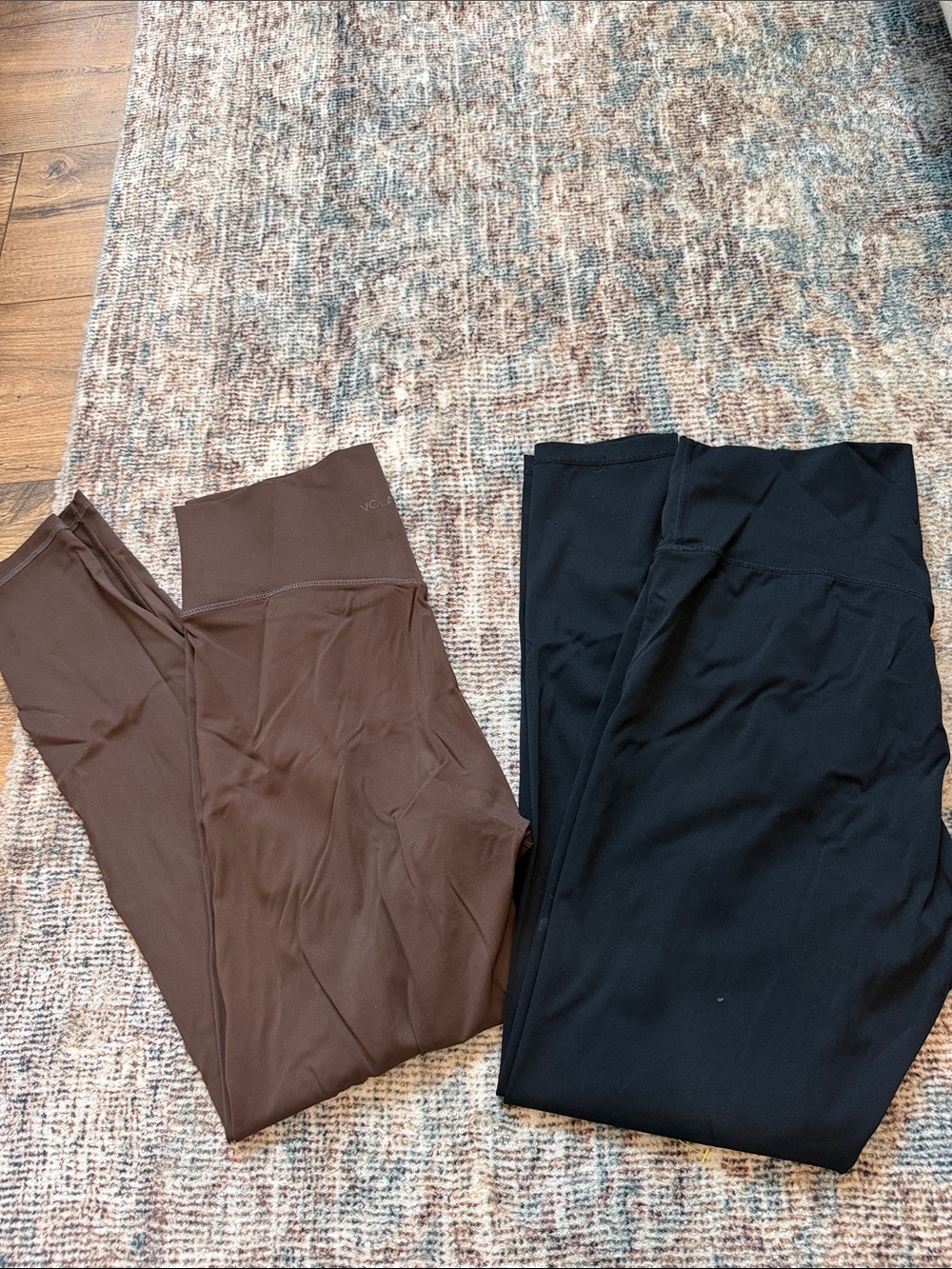 High-Rise Leggings — Black & Brown bundle